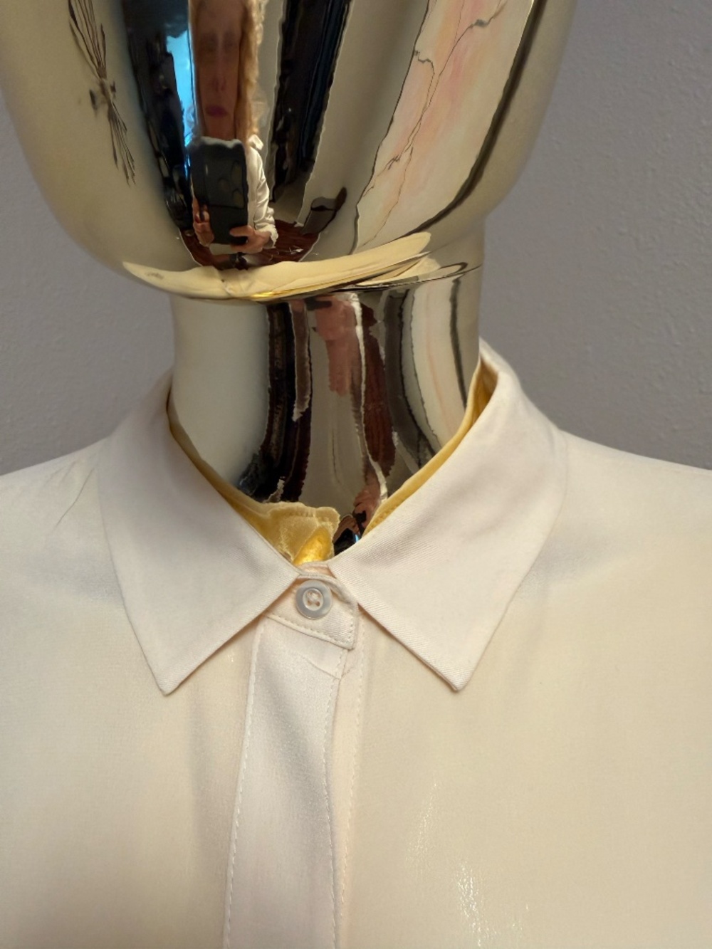 Jenni Kayne silk white blouse, size medium, NEW - Picture 4 of 8